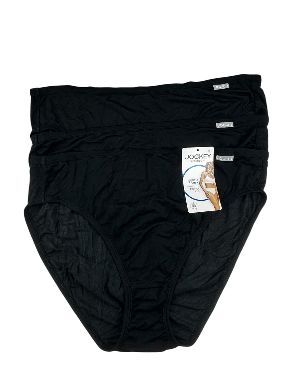 Jockey Supersoft French Cut Panty 3-Pack Black Size 8 / X-Large